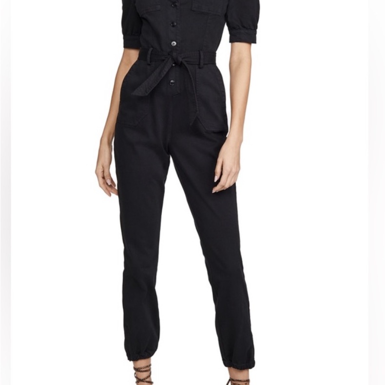 Paige Mayslie Jumpsuit In Washed Black